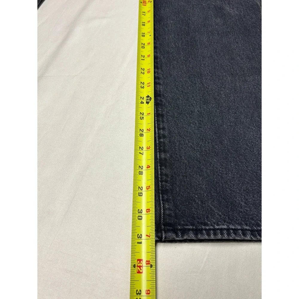 Levis 501 Original Fit Mens Faded Black Straight Leg Button‎ Fly Jeans W31 L32